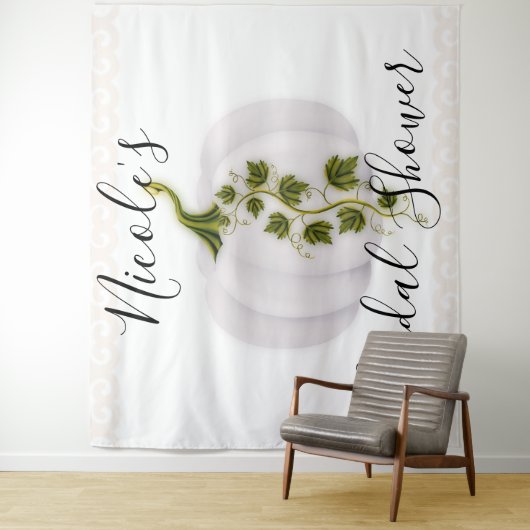 白いかぼちゃのストーリーブック シックな秋のウェディングタペストリー タペストリー (インサイチュ)