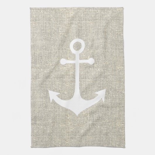 白いかりの素朴なグレーフェイクのラップのテクスチャ キッチンタオル (縦)