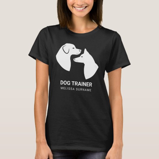 白いかわいい犬の頭の形 - オーダーメイドの犬のトレーナー Tシャツ (正面)