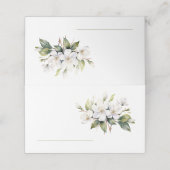 白いかわいらしりんご花のテーブル名座席表 プレイスカード (外部開封)