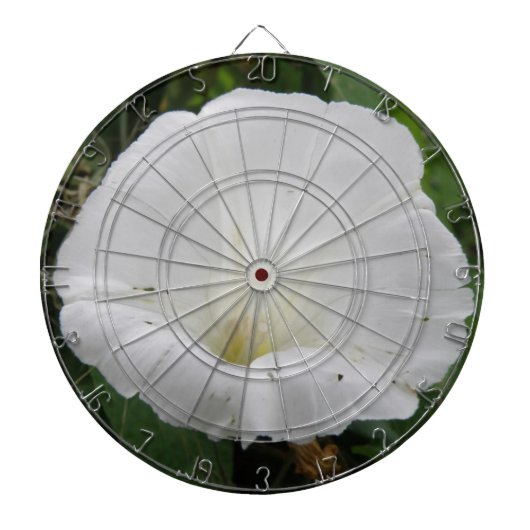 白いかわいらしコンボルラスフラワーダーツボード ダーツボード (正面)