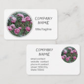 白いかわいらしチューリップの花 名刺 (正面/裏面)