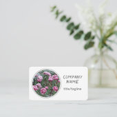 白いかわいらしチューリップの花 名刺 (スタンド正面)