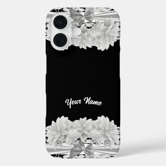 白いかわいらしレース Case-Mate iPhoneケース (裏面)
