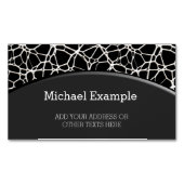 白いくもの巣テクスチャ+あなたのbachgr.&アイディア マグネット名刺 (正面)
