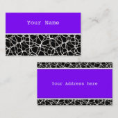 白いくもの巣テクスチャ+あなたのbachgr.&アイディア 名刺 (正面/裏面)