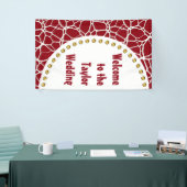 白いくもの巣テクスチャ+あなたのbachgr.&アイディア 横断幕 (トレードショー)