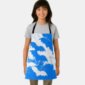 白いこうもりのフライト（青） エプロン (インサイチュ)