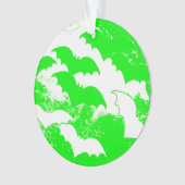 白いこうもりの航空緑 オーナメント (正面)