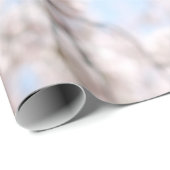 白いさくらんぼが澄ん青い空の下で咲く ラッピングペーパー (ロールコーナー)