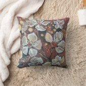 白いさくらんぼが《写真》ぼけ味の背景に咲く クッション (ブランケット)