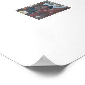 白いさくらんぼが《写真》ぼけ味の背景に咲く ポスター (角)