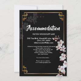 白いさくらんぼの花がエンクロージャに収容(&G) 招待状