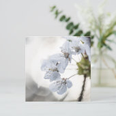 白いさくらんぼの花の自然の写真カード (スタンド正面)