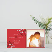 白いさくらんぼの花二重幸福アジアの写真 セーブザデート (スタンド正面)