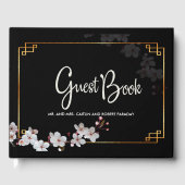 白いさくらんぼの花&ゴールデンフレーム ゲストブック (正面)