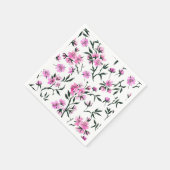 白いさくらんぼの花 スタンダードカクテルナプキン (角)