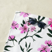 白いさくらんぼの花 ビーチタオル (インサイチュ)