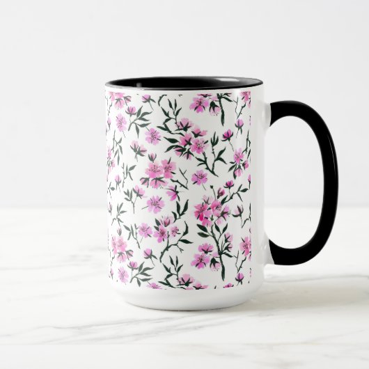 白いさくらんぼの花 マグカップ (右)