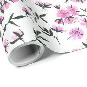 白いさくらんぼの花 ラッピングペーパー (ロールコーナー)