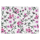 白いさくらんぼの花 ラージペーパーバッグ (裏面)