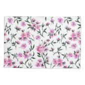 白いさくらんぼの花 枕カバー (裏面)