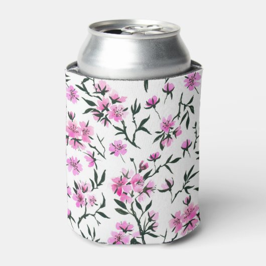 白いさくらんぼの花 缶クーラー (缶正面)
