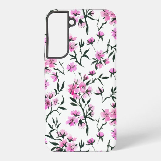 白いさくらんぼの花 SAMSUNG GALAXYケース (裏面)