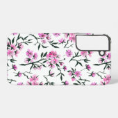 白いさくらんぼの花 SAMSUNG GALAXYケース (裏面横)