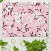 白いさくらんぼ キッチンタオル (折り畳み)