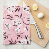 白いさくらんぼ キッチンタオル (四つ折り)