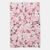 白いさくらんぼ キッチンタオル (縦)