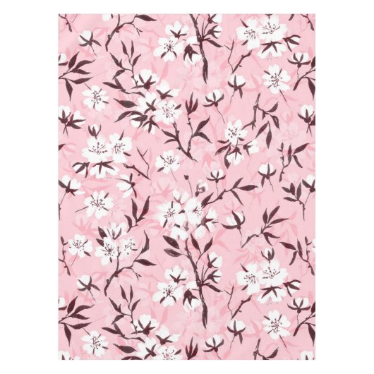 白いさくらんぼ テーブルクロス (正面)