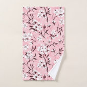 白いさくらんぼ バスタオルセット (ハンドタオル)