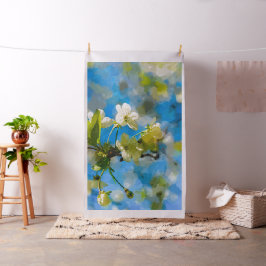 白いさくらんぼ ファブリック