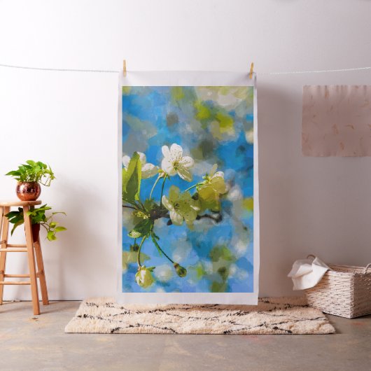 白いさくらんぼ ファブリック (インサイチュ)