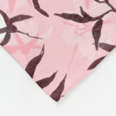 白いさくらんぼ フリースブランケット (角)