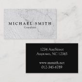 白いしっくい塗り壁の背景（グルンギー） 名刺 (正面/裏面)
