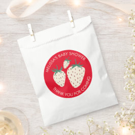 白いちごキュートなパイナップリーベビーシャワーカスタム フェイバーバッグ