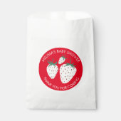 白いちごキュートなパイナップリーベビーシャワーカスタム フェイバーバッグ (正面)