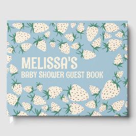 白いちごキュートなパイネリカスタムーのベビーシャワー ゲストブック