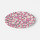 白いちごキュートなパイネリカスタムーのベビーシャワー ペーパープレート (アングル)