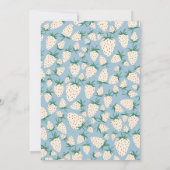 白いちごキュートなパイネリカスタムーのベビーシャワー 招待状 (裏面)