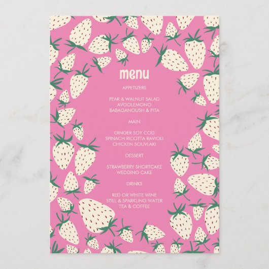 白いちごキュートなパイネリーハンドドローカスタムド メニュー (正面)