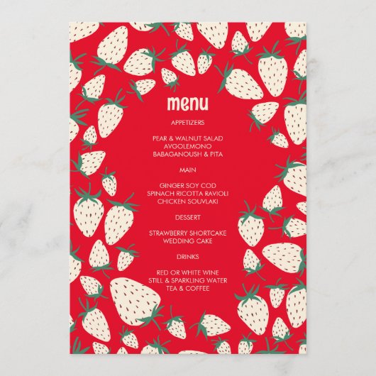 白いちごキュートなパイネリーハンドドローカスタムド メニュー (正面)