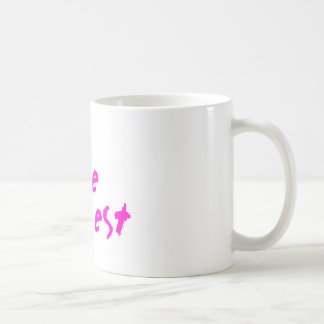 白いですかピンク西のマグに直面して下さい コーヒーマグカップ