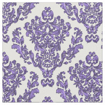 白いですか*Any色の背景の紫色のダマスク織