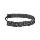 白いどくろ印のグラフィックパターン アスレチックヘッドバンド (左)