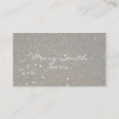 白いのどの輝き及びグリッターの名刺 名刺 (裏面)