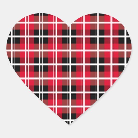 白いの水牛のストライプ格子棒 ハートシール (正面)